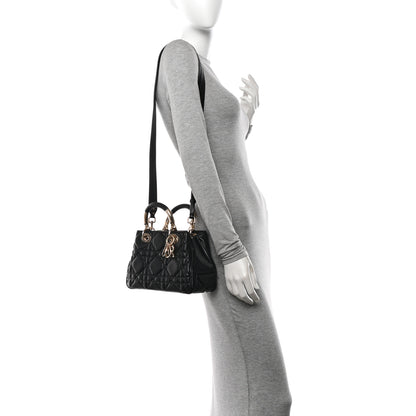 Christian Dior Calfskin Cannage Small The Lady 95.22 Black 2 of 12