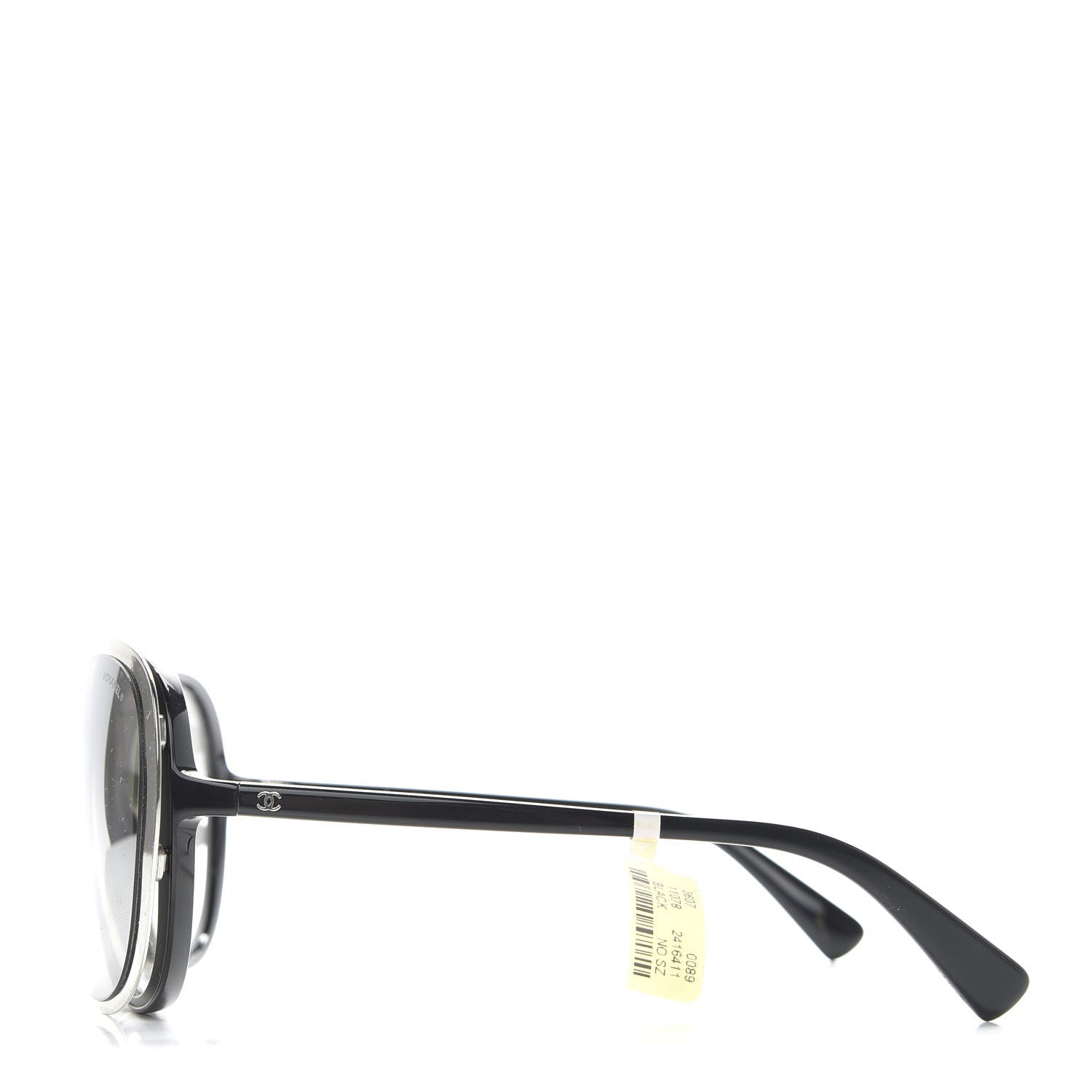 Chanel Clip On Sunglasses 71230 Mirror Grey Black 3 of 10