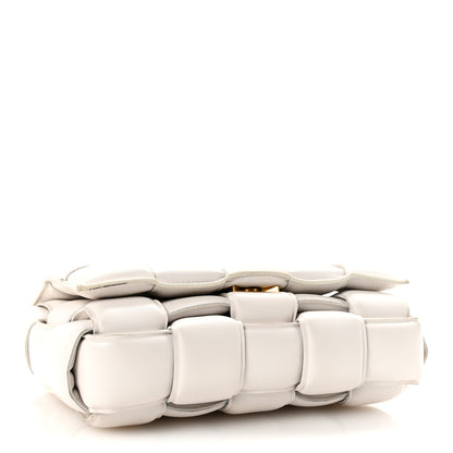 Bottega Veneta Lambskin Maxi Intreccio Padded Chain Cassette Crossbody Bag White 4 of 9