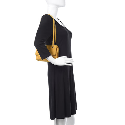 Chanel Jersey Crocodile Reissue Flap Yellow 2 of 12