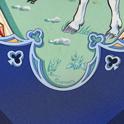 Hermes Silk La Vie A Cheval Scarf 90 3 of 4