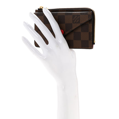 Louis Vuitton Damier Ebene Recto Verso Card Holder Red 2 of 10