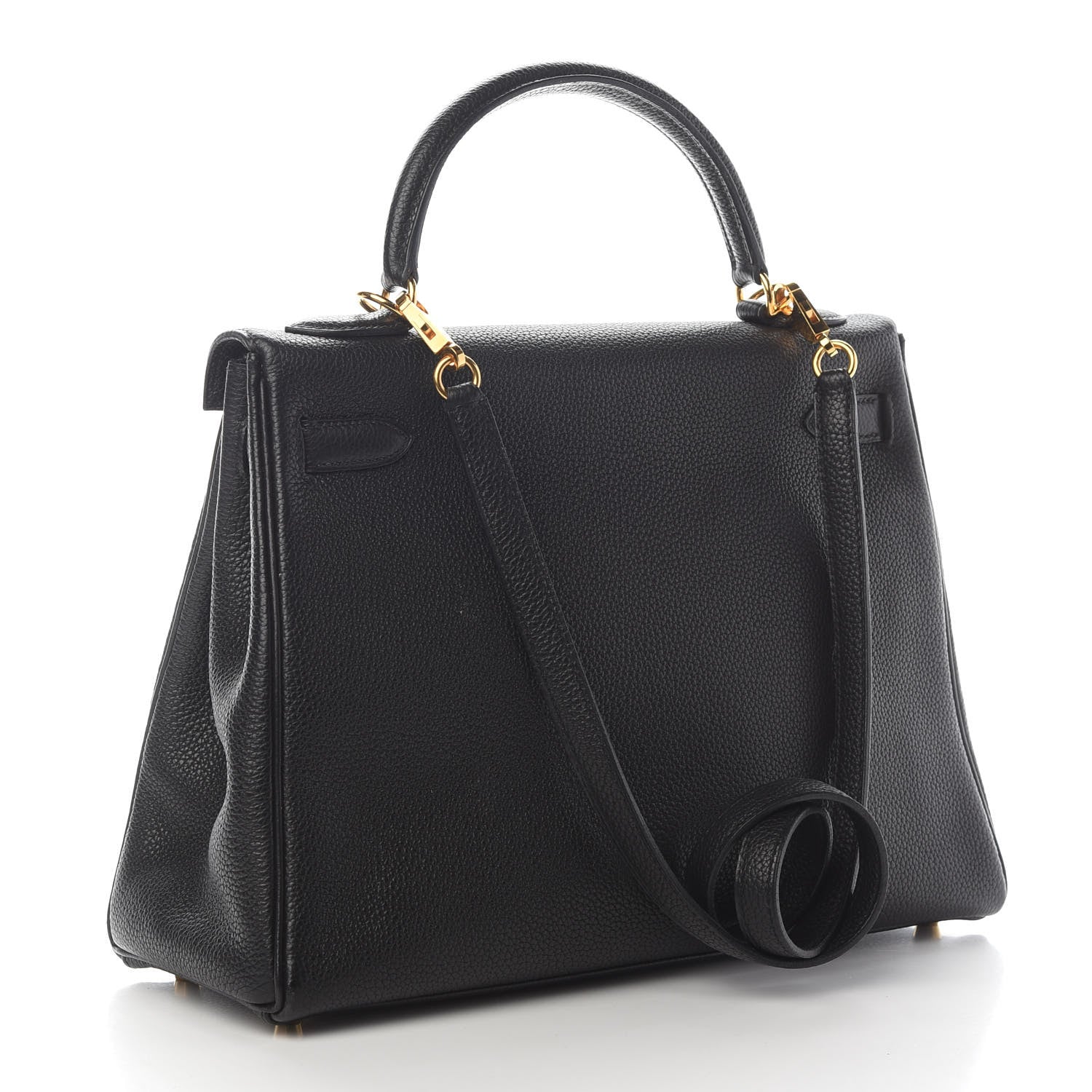 Hermes Taurillon Clemence Kelly Retourne 32 Black 3 of 36