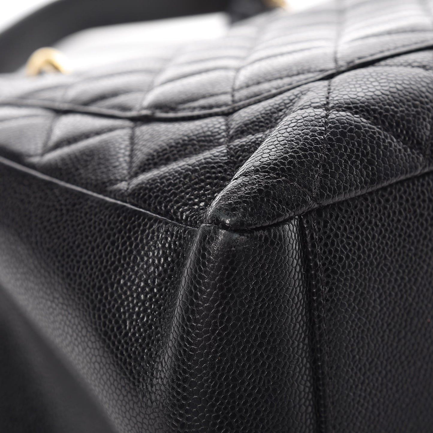 Caviar Quilted Grand Shopping Tote GST Black