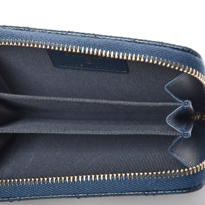 Chanel Caviar Quilted Zip Coin Purse Dark Blue 5 of 7