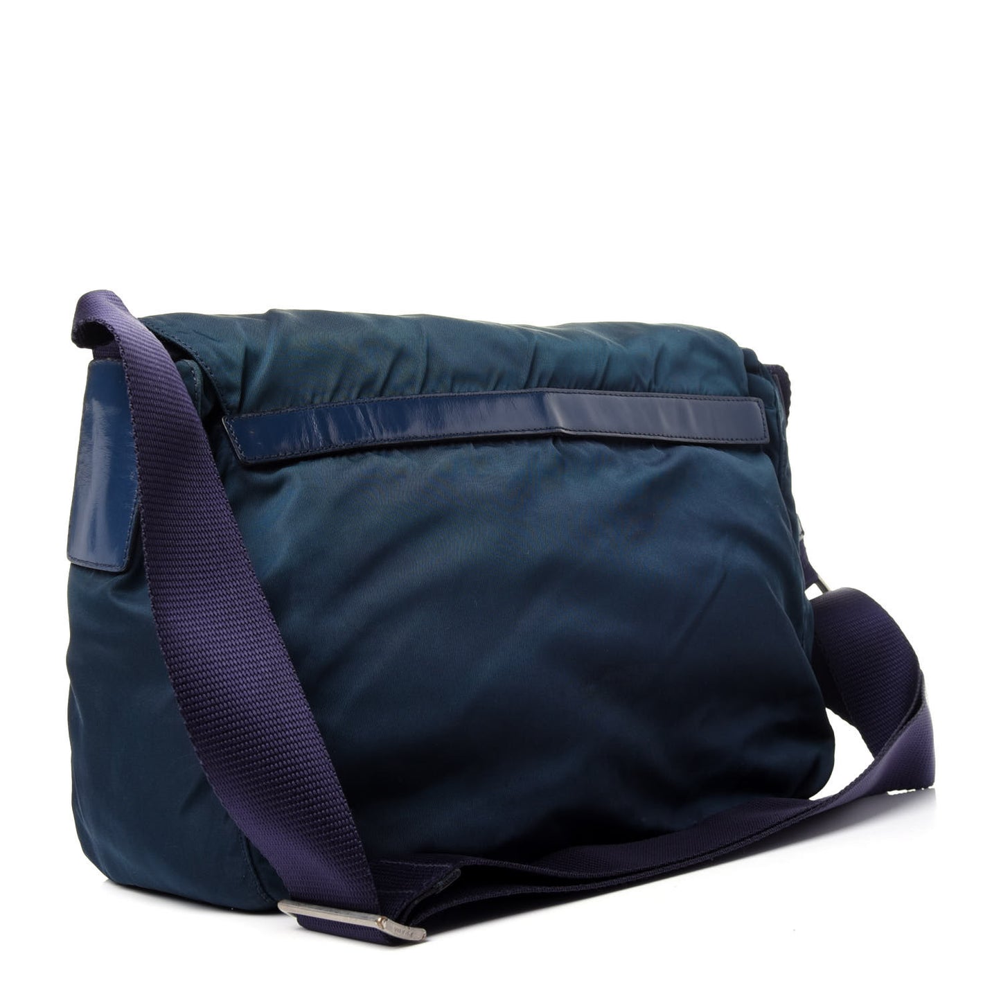 Nylon Vela Messenger Bag Blue