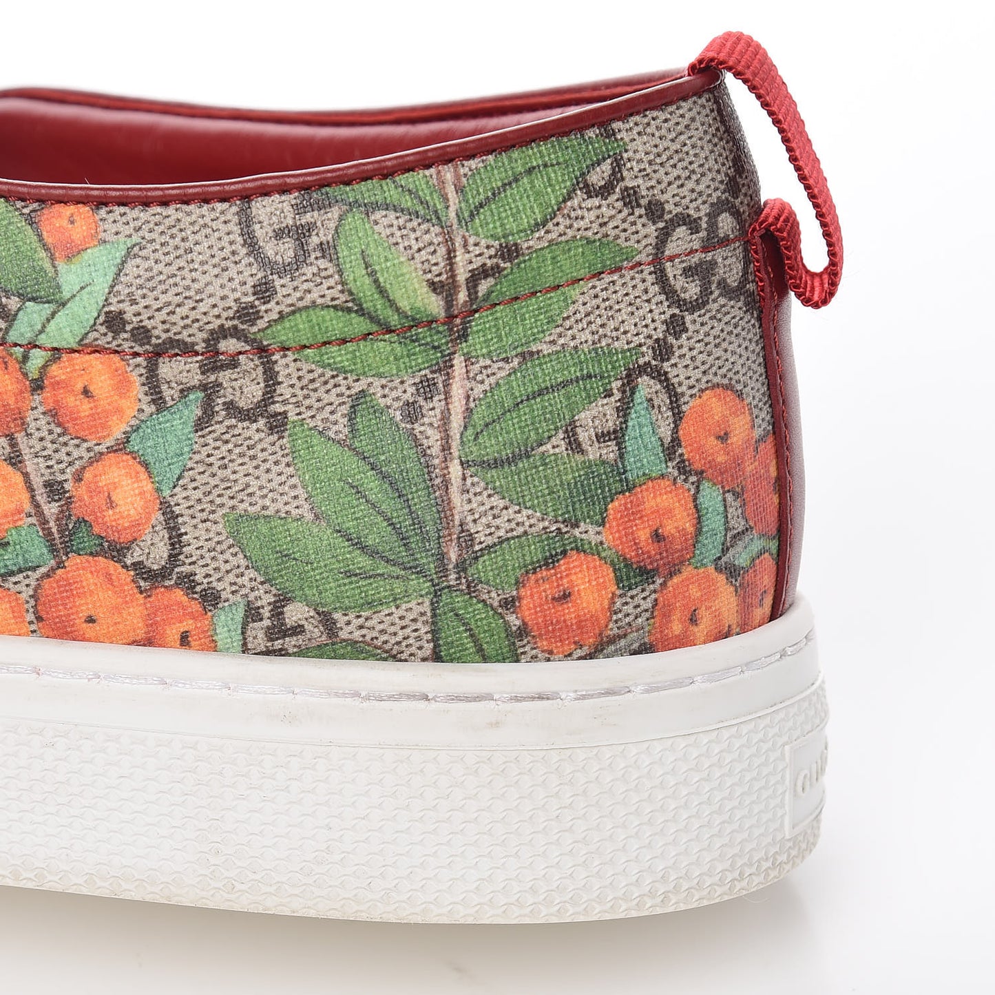 GG Supreme Monogram Tian Mens Dublin Slip On Sneakers 13 Beige Multicolor Red