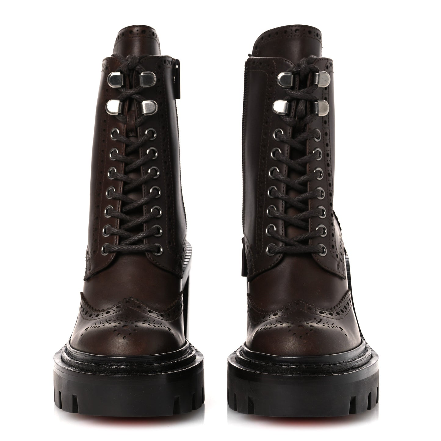 Waxed Calfskin Lace Up College 100 Boots 36 Cosme