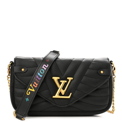 Louis Vuitton Calfskin New Wave Chain Pochette Black 1 of 10