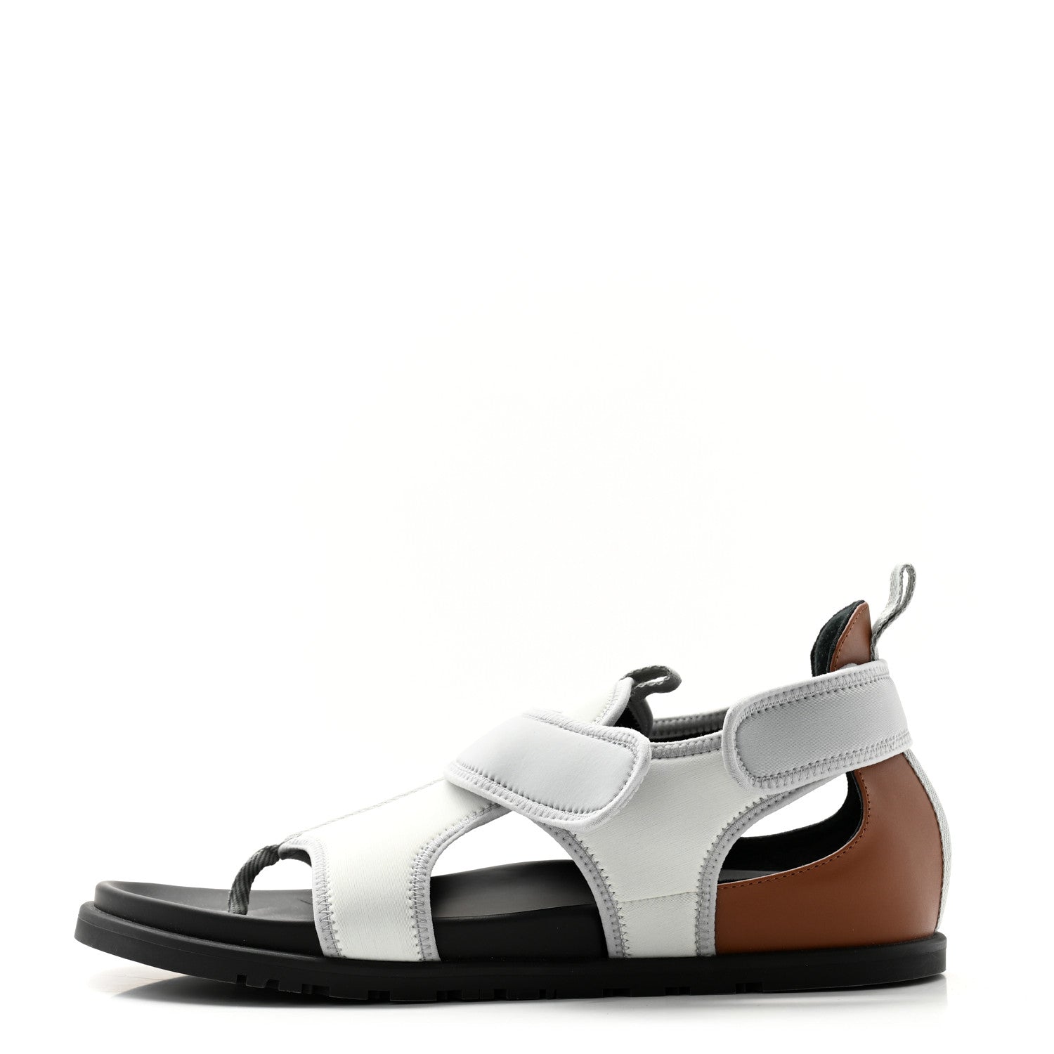 Hermes Neoprene Mens Giorno Sandals 42.5 Ivoire Pierre 1 of 9