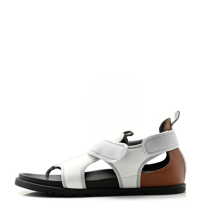 Hermes Neoprene Mens Giorno Sandals 42.5 Ivoire Pierre 1 of 9