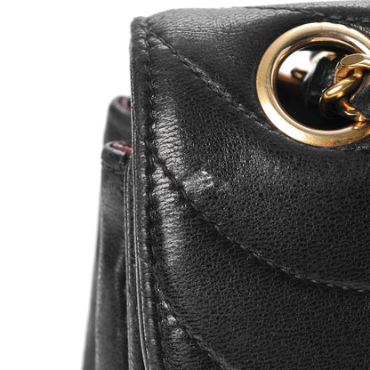 Chanel Lambskin Horizontal Quilted Small Single Flap Navy 8 of 23