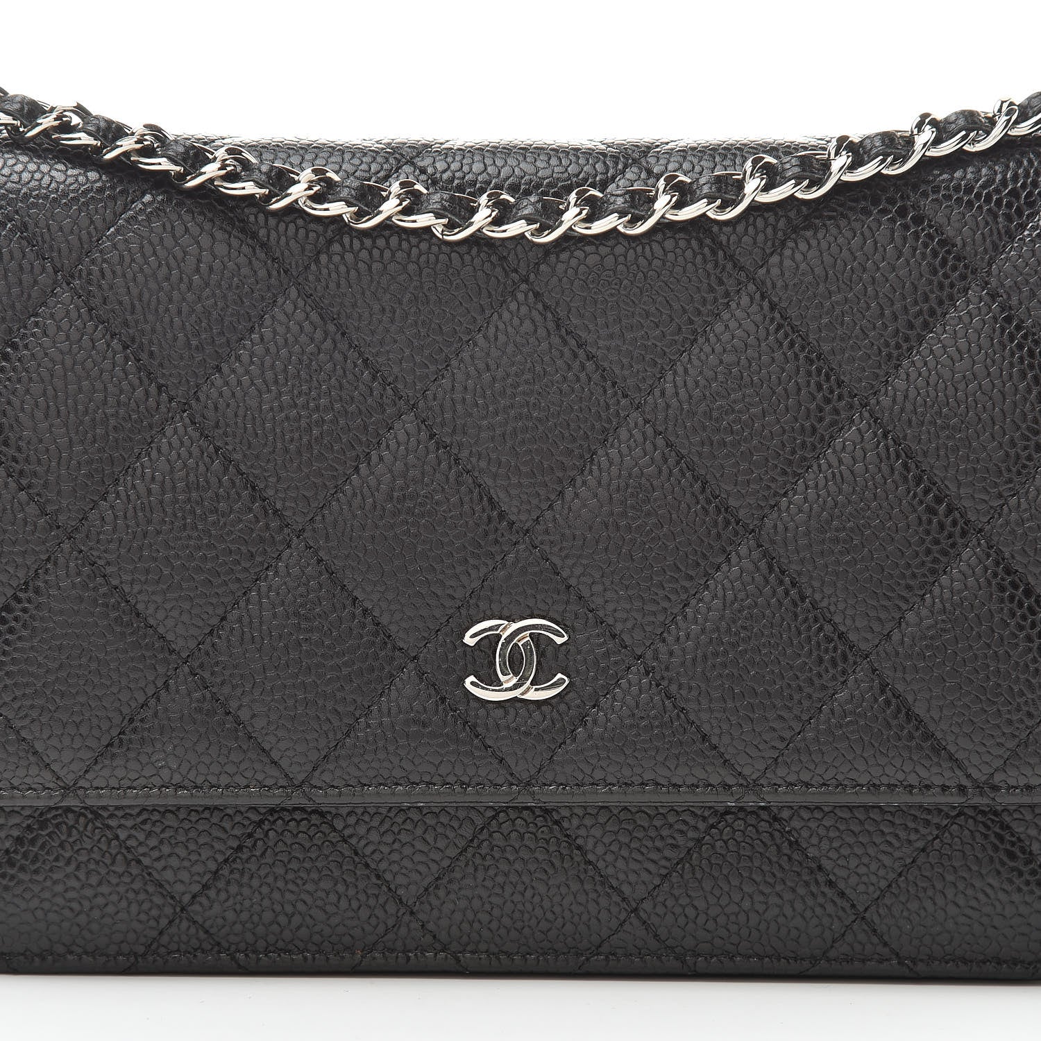 Chanel Caviar Quilted Wallet On Chain WOC Black 9 of 12