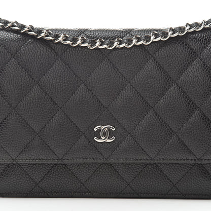 Chanel Caviar Quilted Wallet On Chain WOC Black 9 of 12