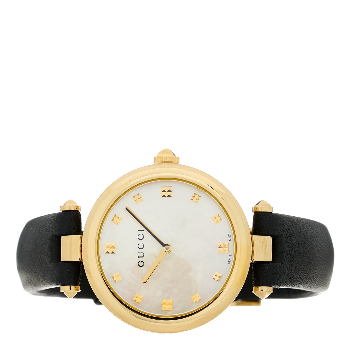 Stainless Steel Calfskin Mother of Pearl 32mm Diamantissima Quartz Watch