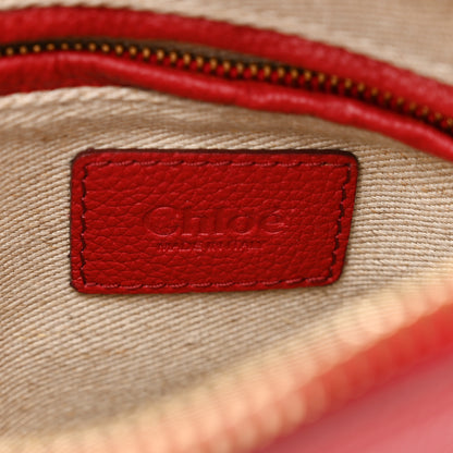 Chloe Calfskin Small Marcie Satchel Dahlia Red 6 of 10