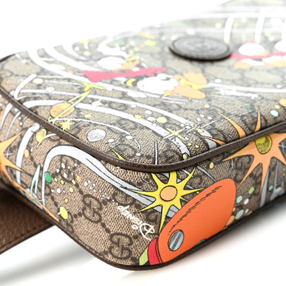 Gucci X DISNEY GG Supreme Monogram Donald Duck Small Interlocking G Belt Bag 85 34 Beige Multicolor New Acero 9 of 10