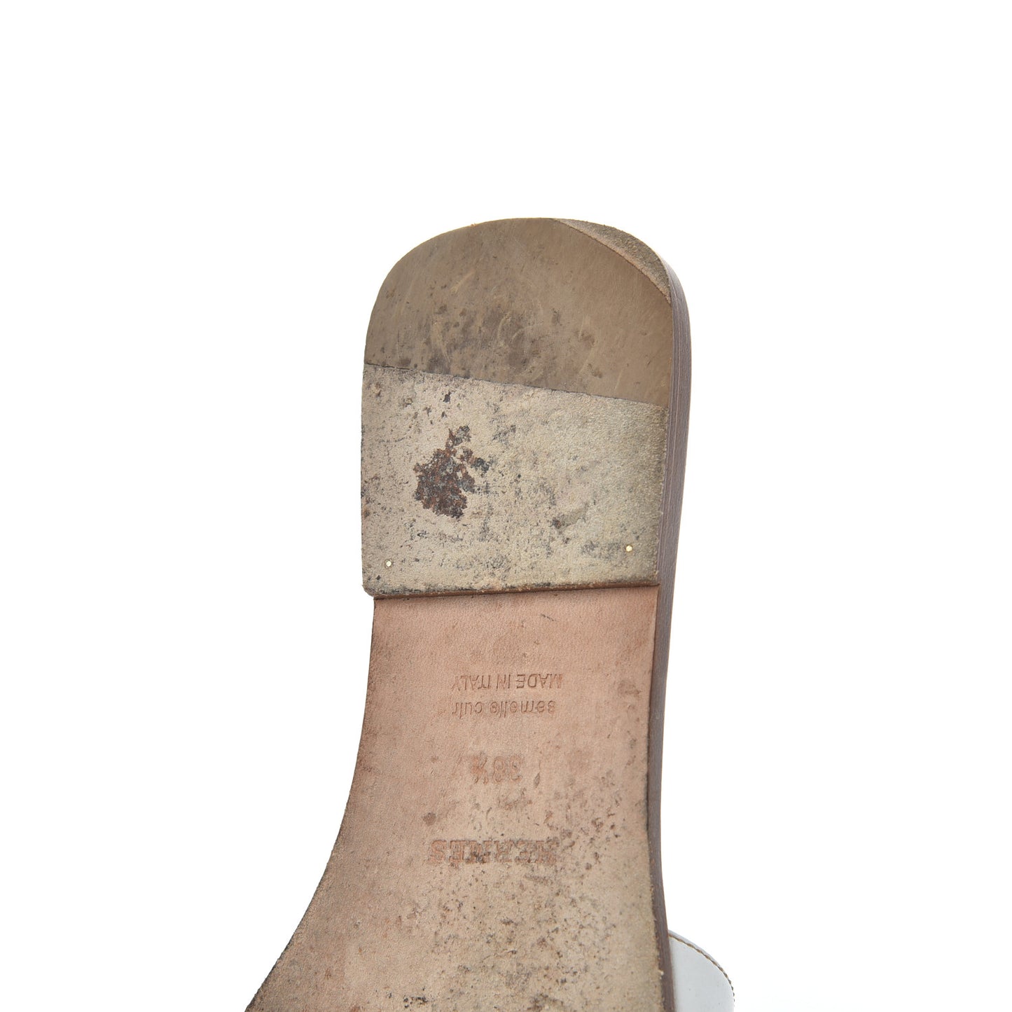 Box Calfskin Oran Sandals 38.5 White