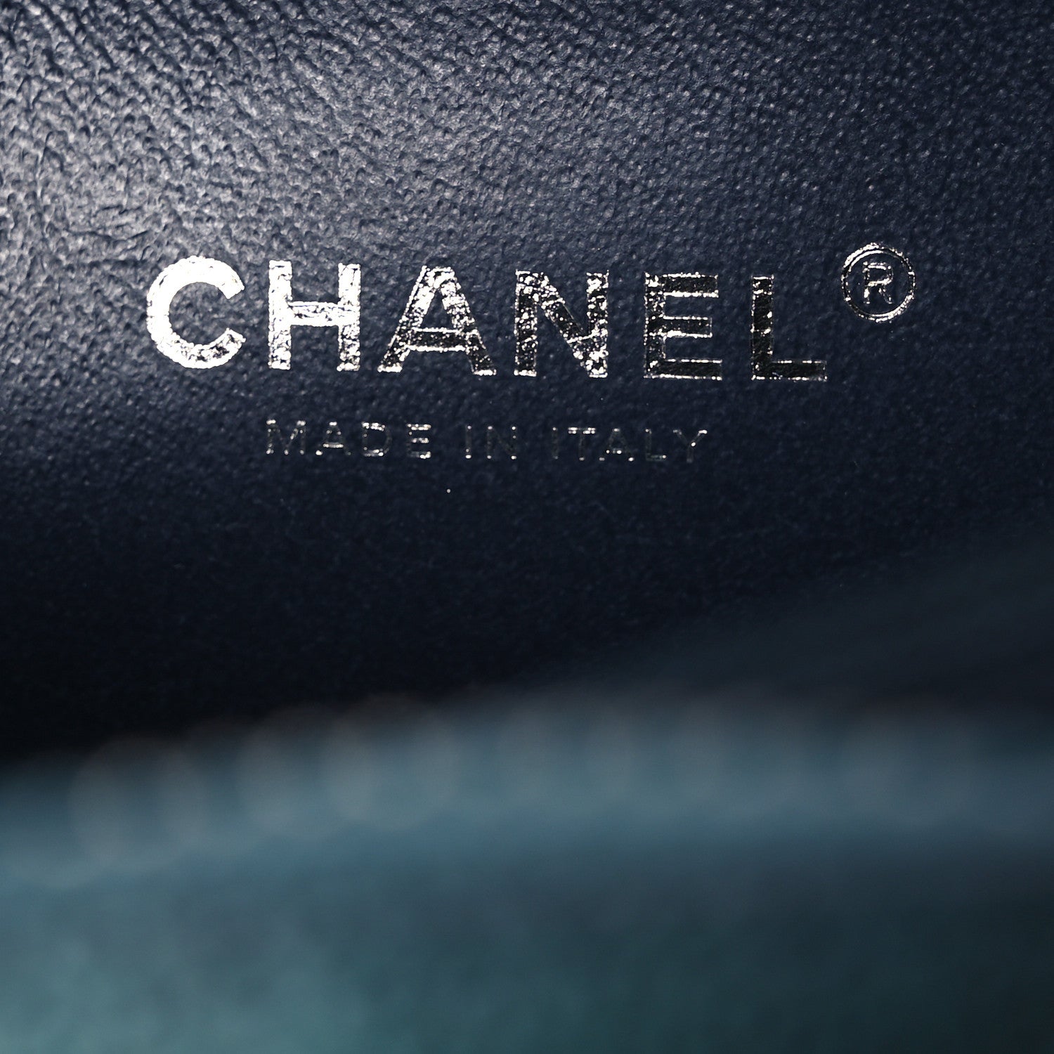 Chanel Iridescent Caviar Quilted Medium CC Filigree Vanity Case Dark Turquoise 7 of 11