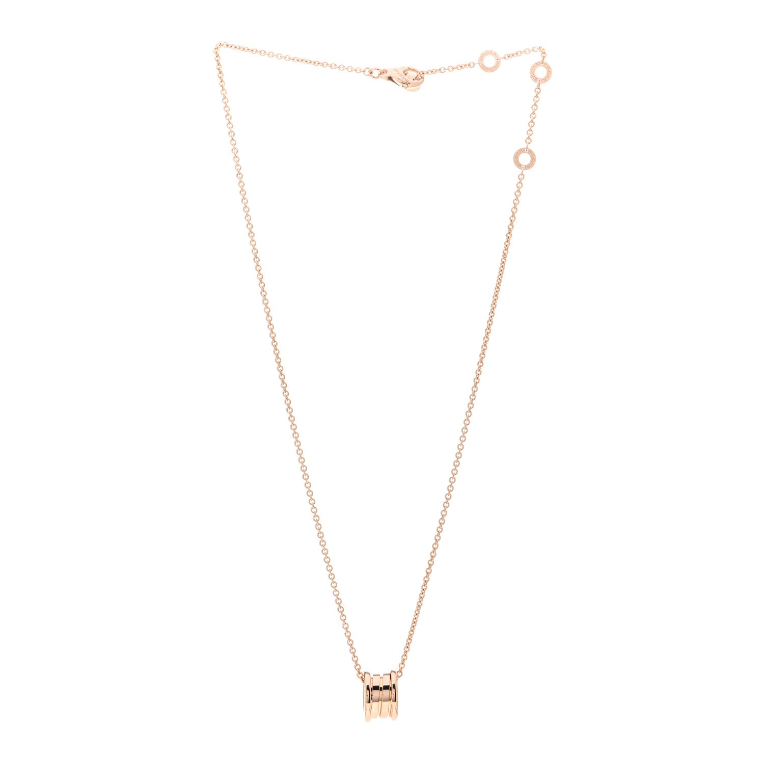 Bulgari 18K Rose Gold B.Zero1 Pendant Necklace 3 of 4