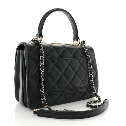 Chanel Lambskin Quilted Small Trendy CC Dual Handle Flap Bag Black 3 of 12