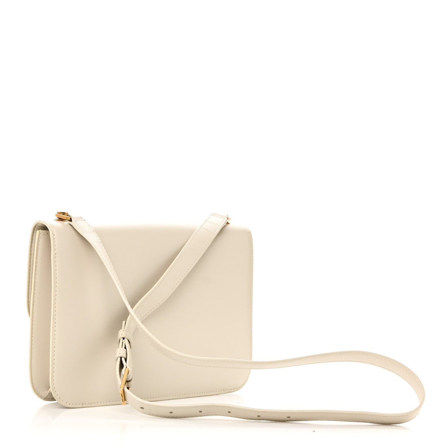 Smooth Calfskin Carre Satchel Crema Soft