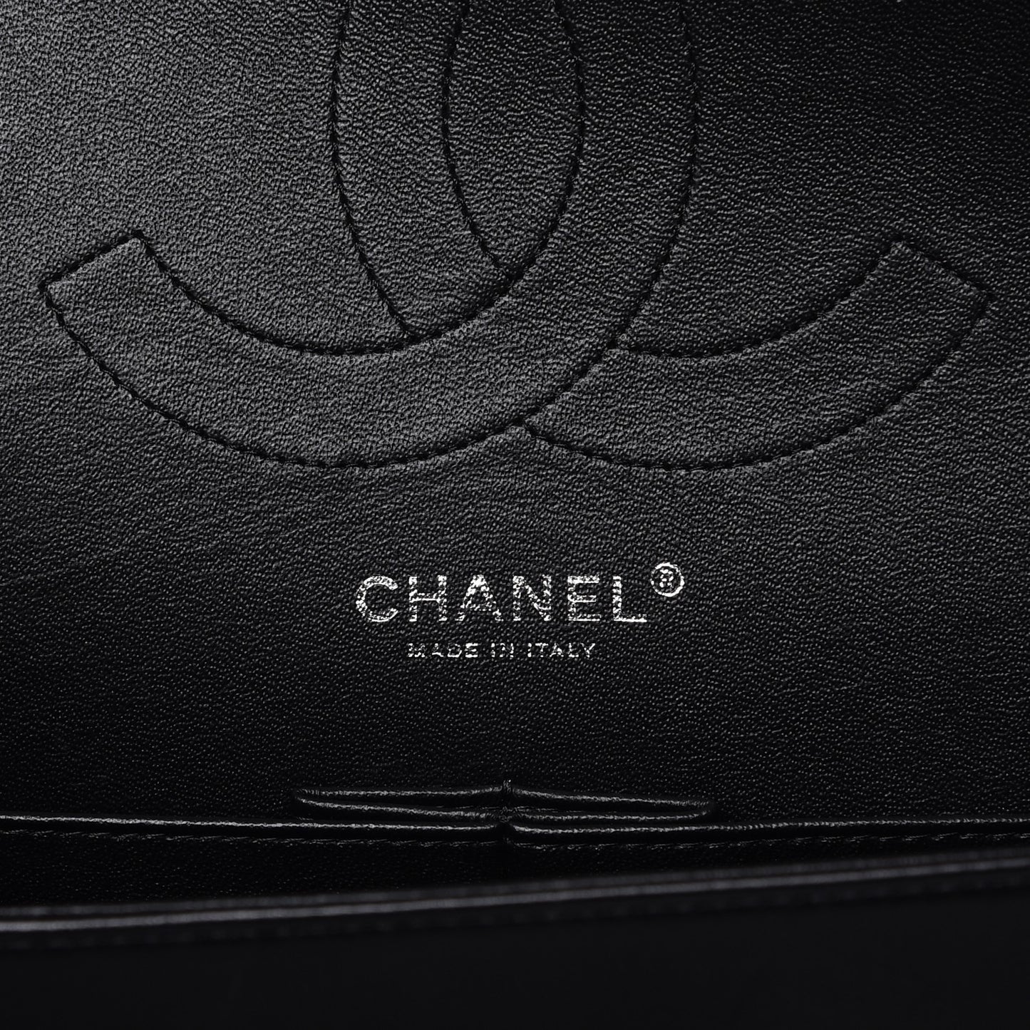 Lambskin Chevron Quilted Jumbo Double Flap So Black