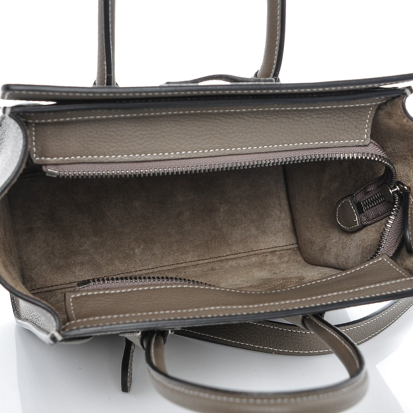 Drummed Calfskin Nano Luggage Souris