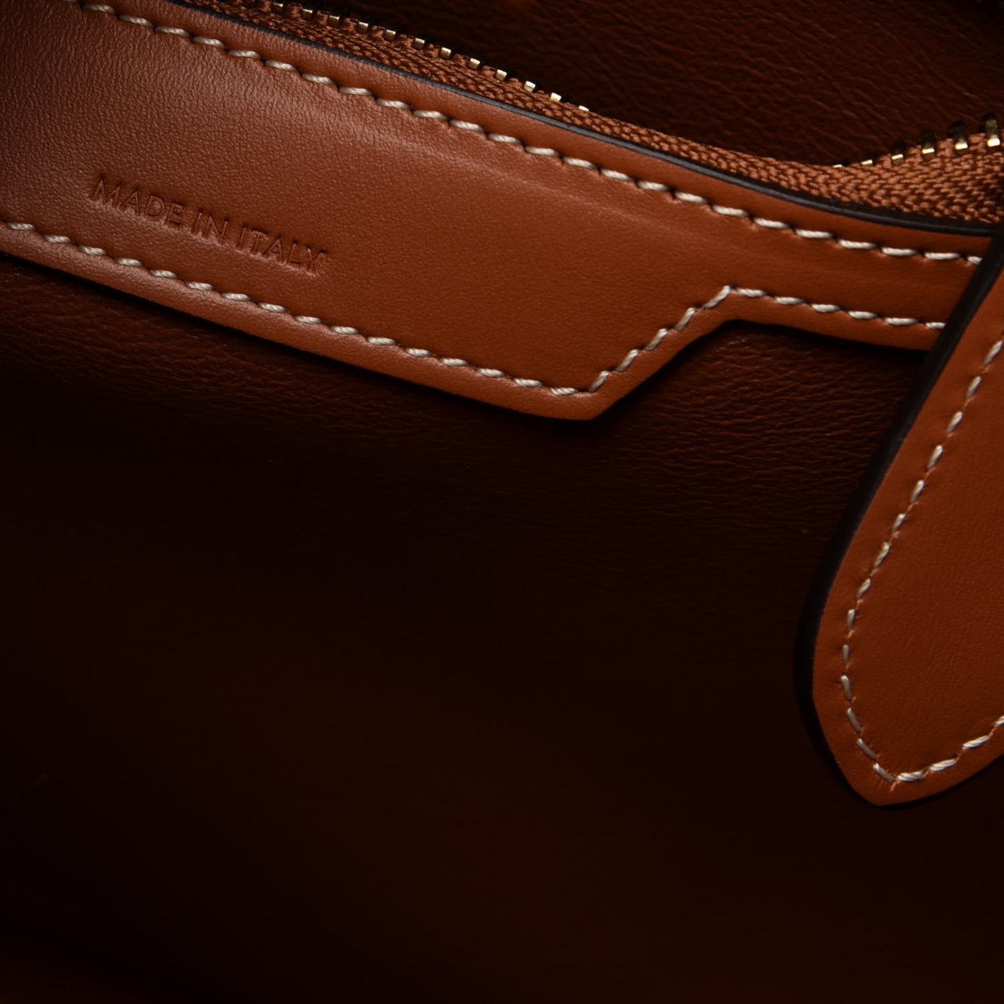 Textile Smooth Calfskin Micro Luggage Navy Tan