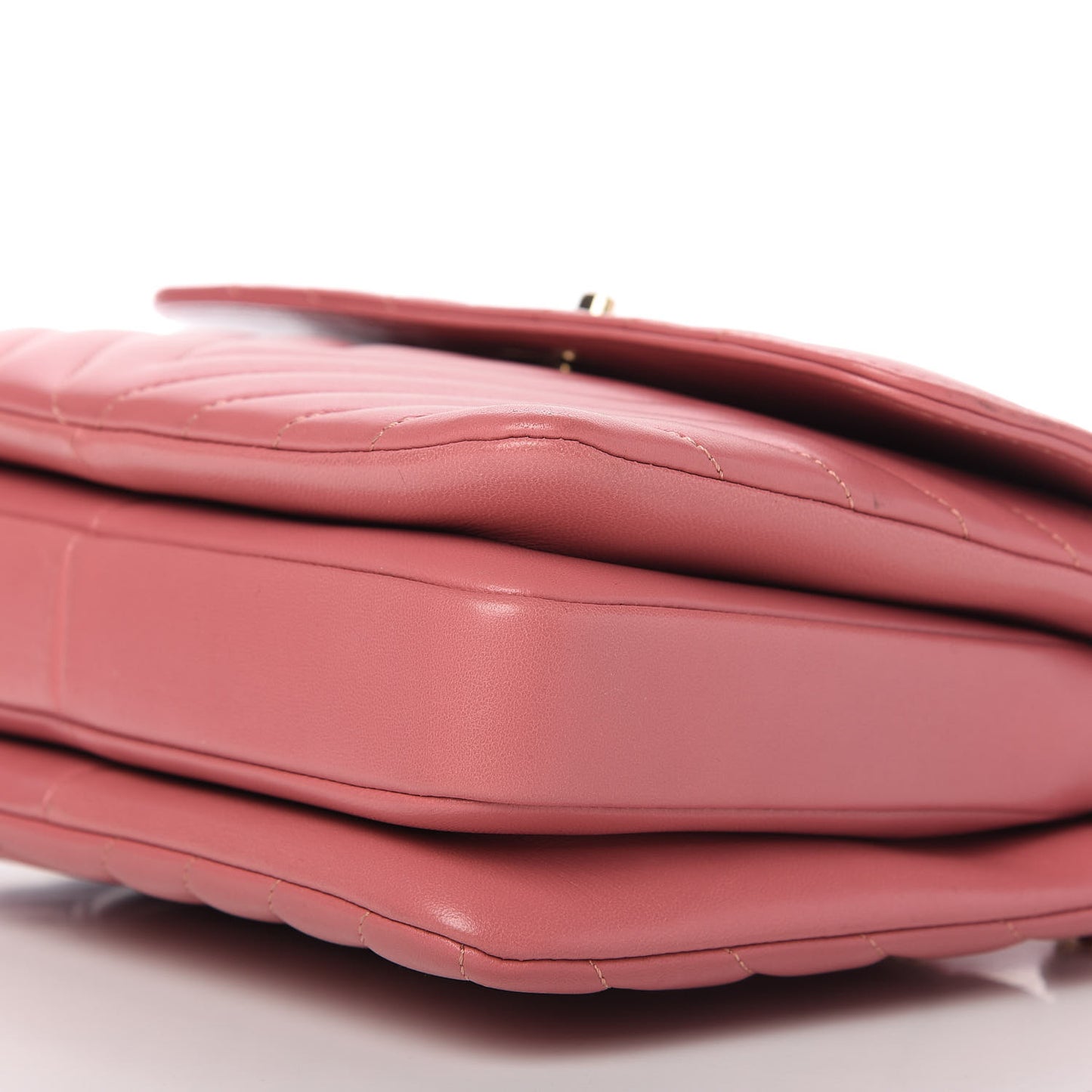 Lambskin Chevron Quilted Small Trendy CC Dual Handle Flap Bag Light Pink