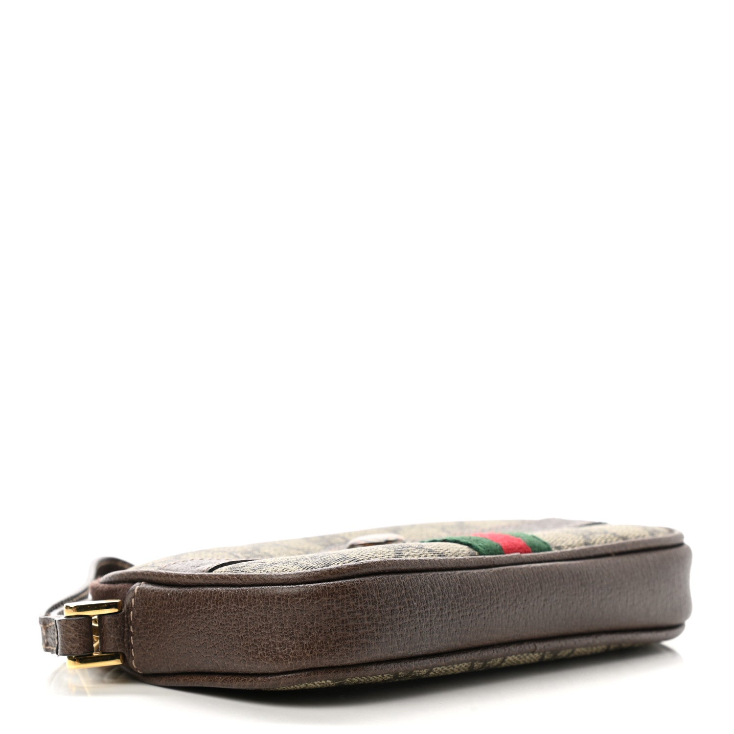 Gucci GG Supreme Monogram Ophidia Phone Case Wristlet Brown 5 of 10