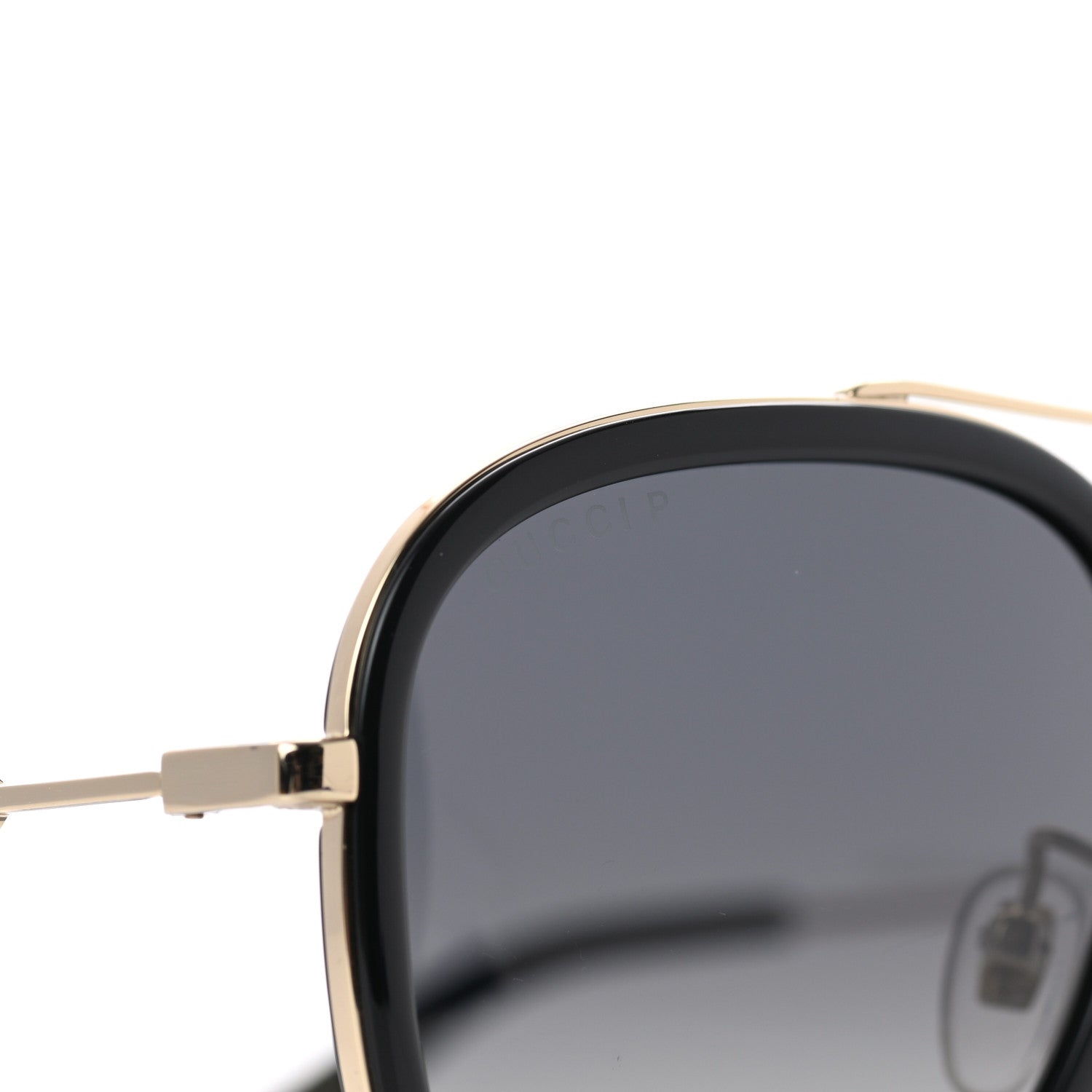 Gucci Aviator Sunglasses GG0062S Black Gold 8 of 9