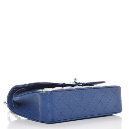 Chanel Caviar Quilted Medium Double Flap Dark Blue 7 of 10