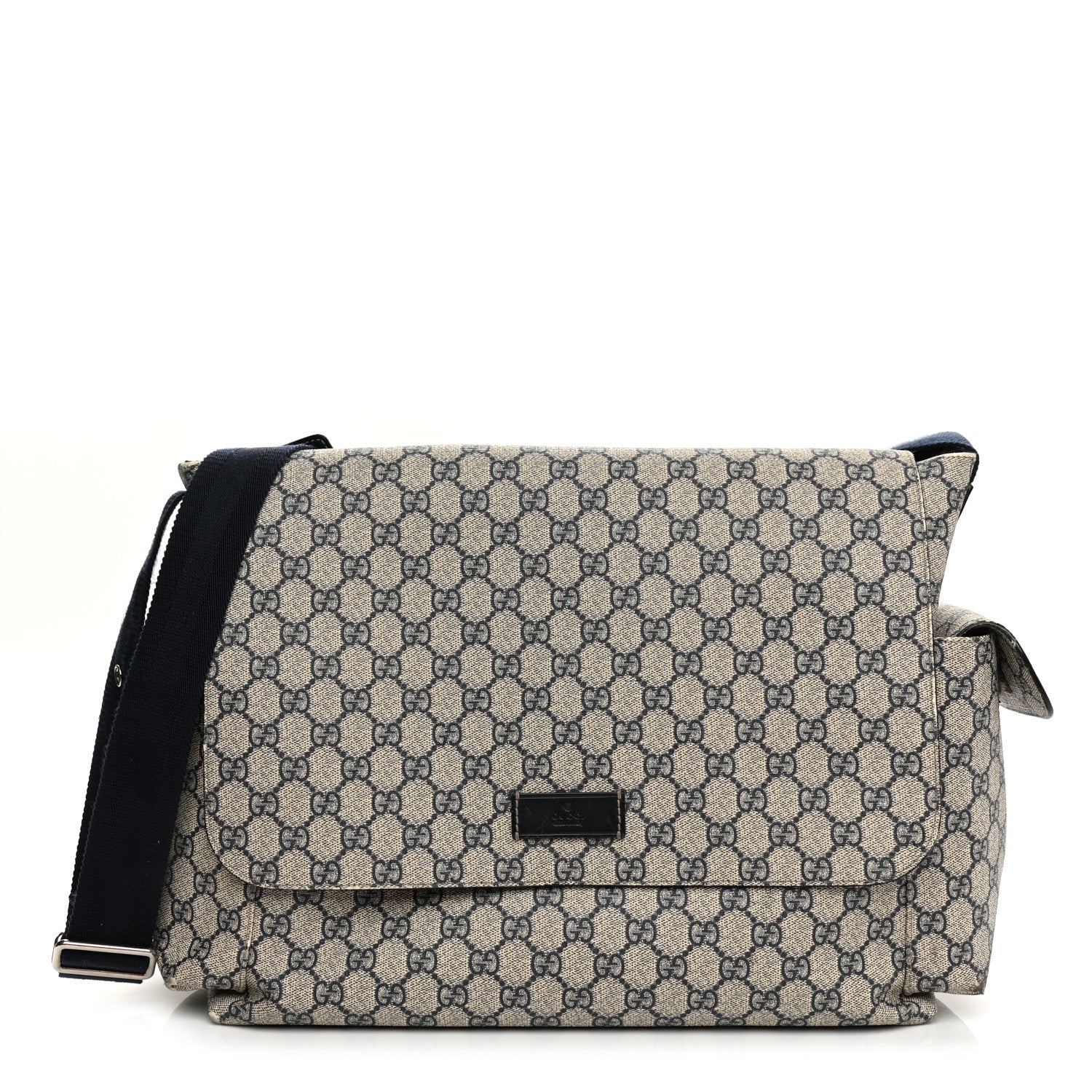 Gucci GG Plus Monogram Messenger Diaper Bag Navy 1 of 18