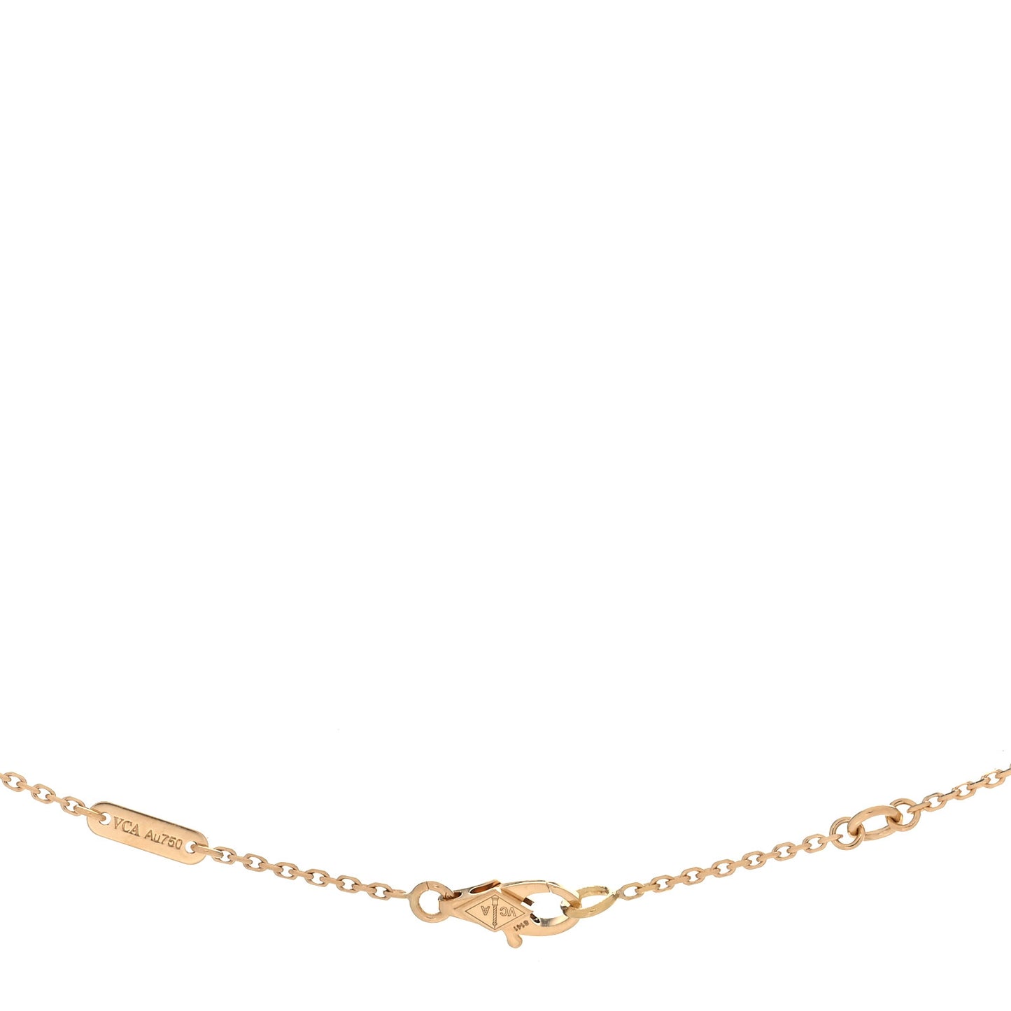 18K Yellow Gold Mother of Pearl Sweet Alhambra Butterfly Pendant Necklace