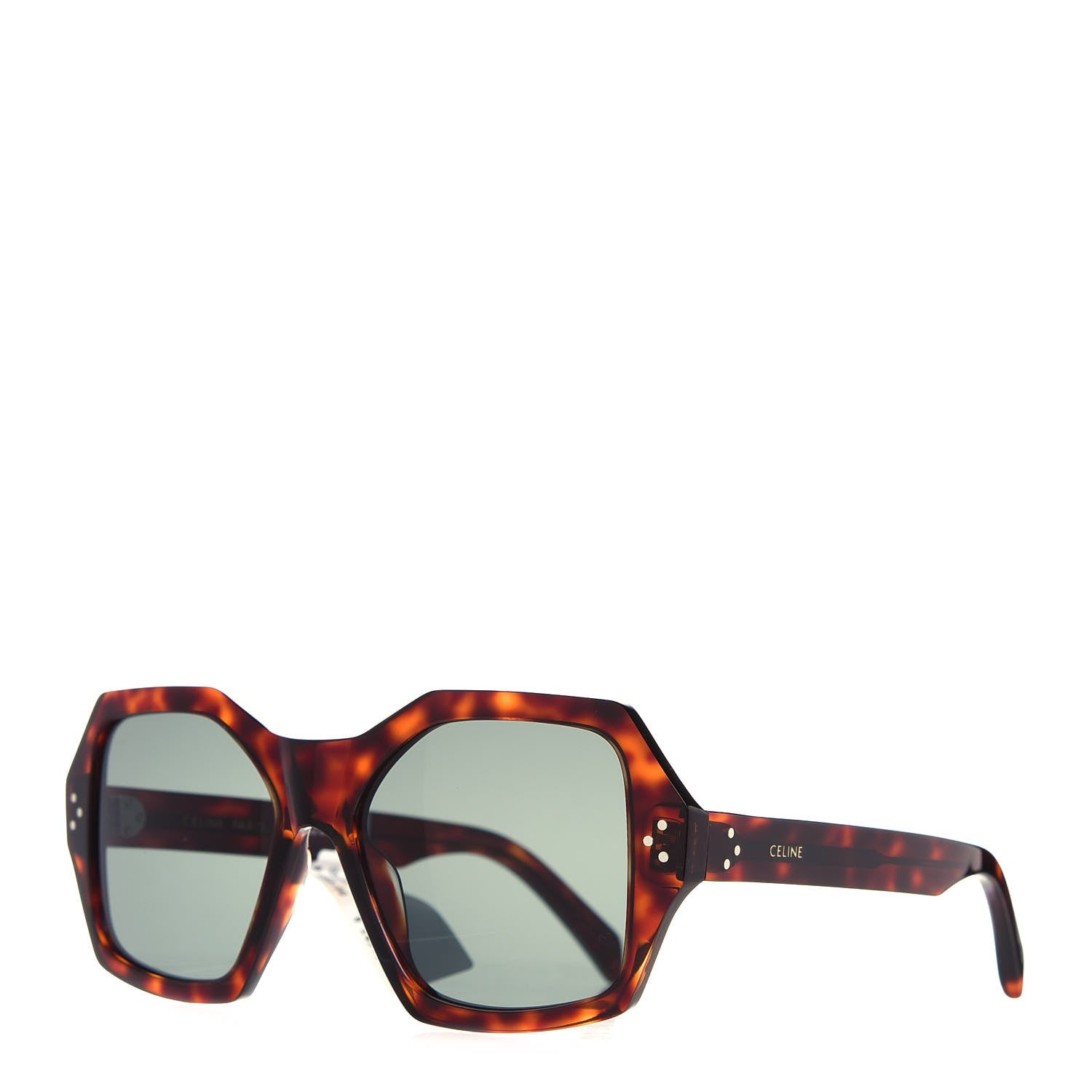 Celine Acetate Octagon Polarized Sunglasses CL401311 Blonde Havana 1 of 8