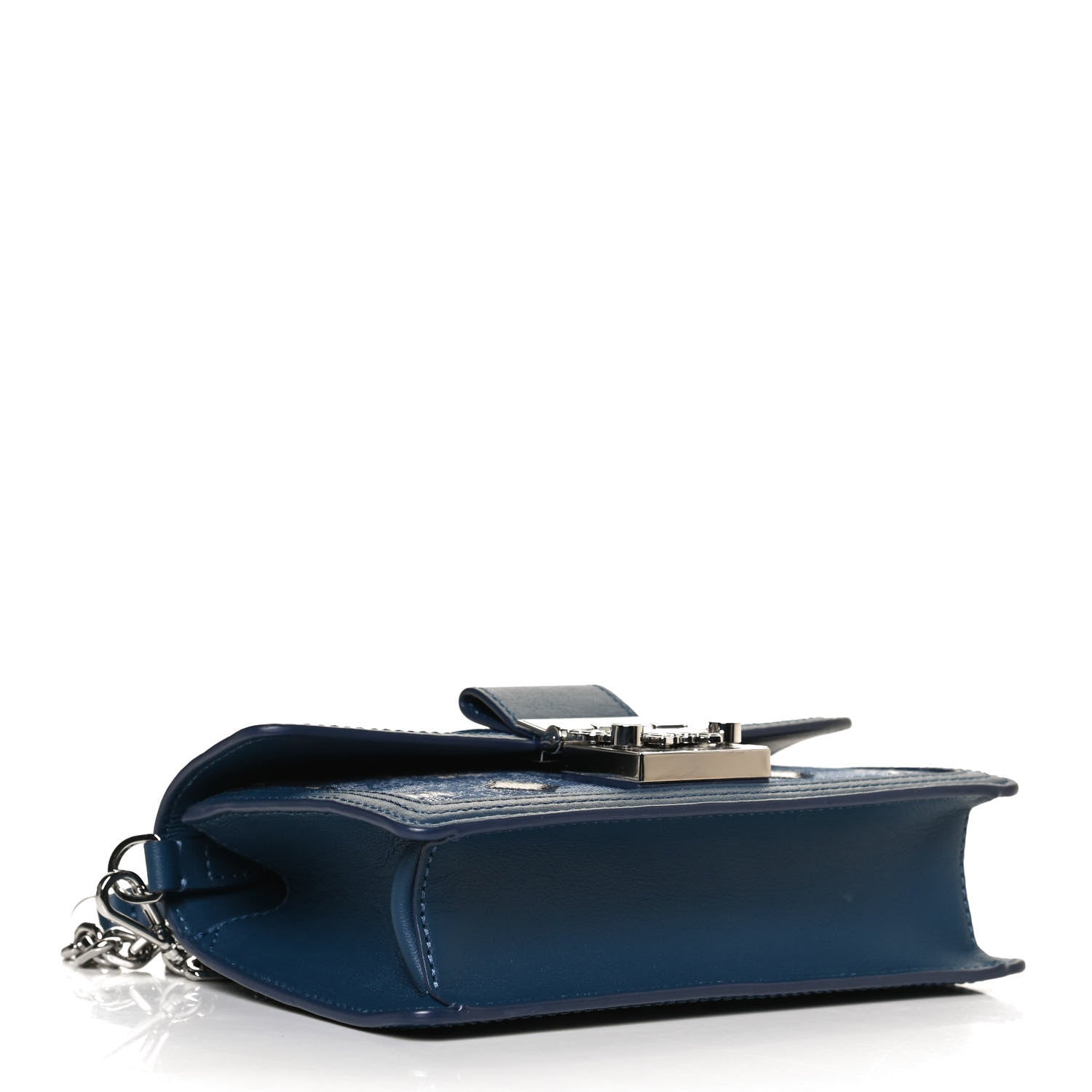 MCM Vintage Jacquard Monogram Mini Tracy Crossbody Blue 4 of 13