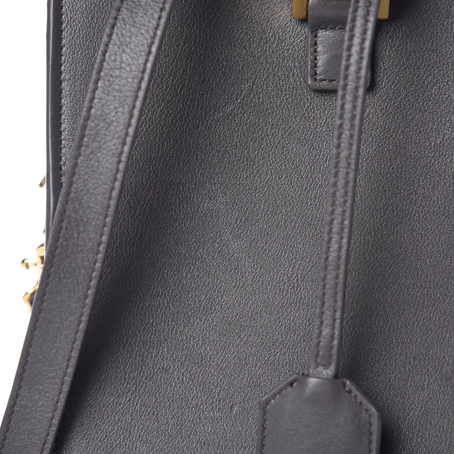 Saint Laurent Calfskin Small Monogram Cabas Grey 11 of 11