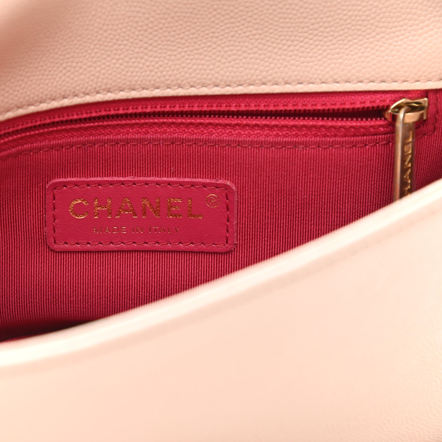 Caviar Quilted Small Fashion Therapy Flap Bag Beige