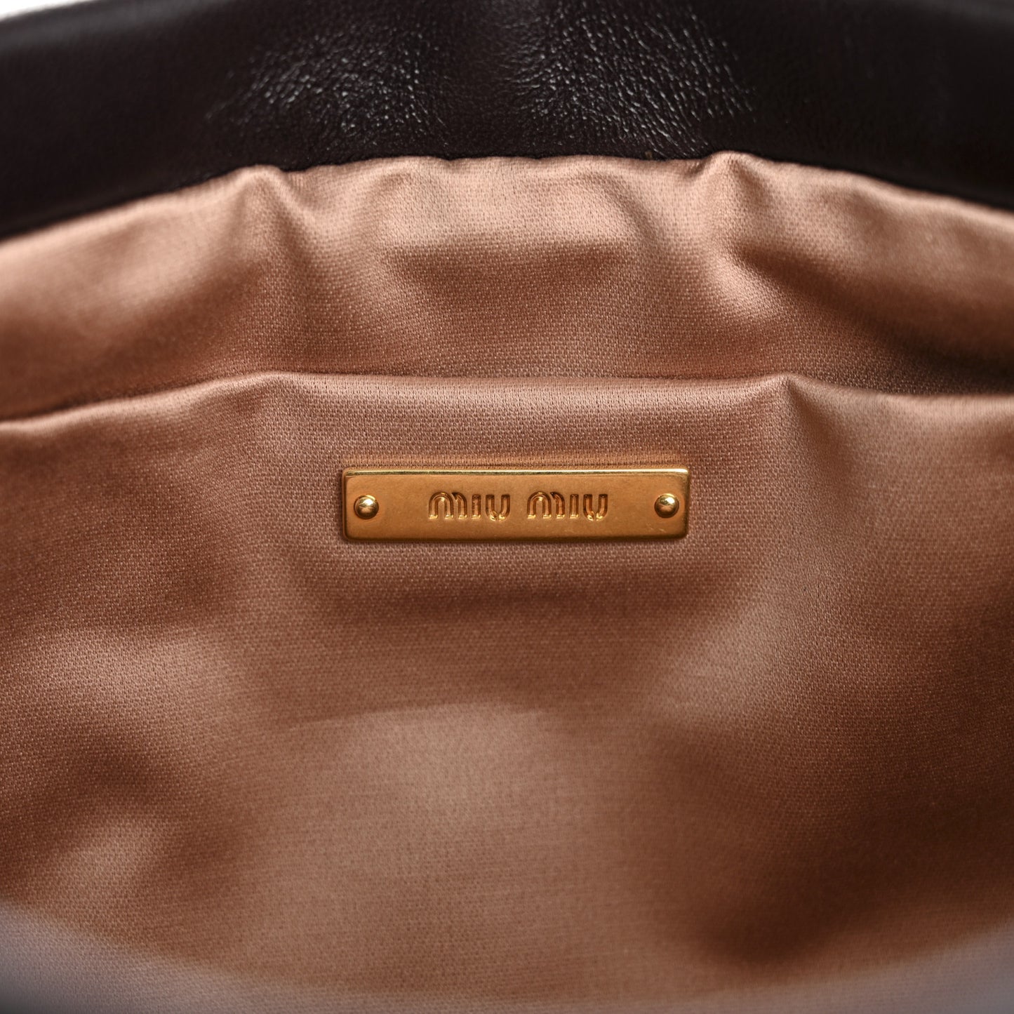 Nappa Matelasse Clutch Dark Brown
