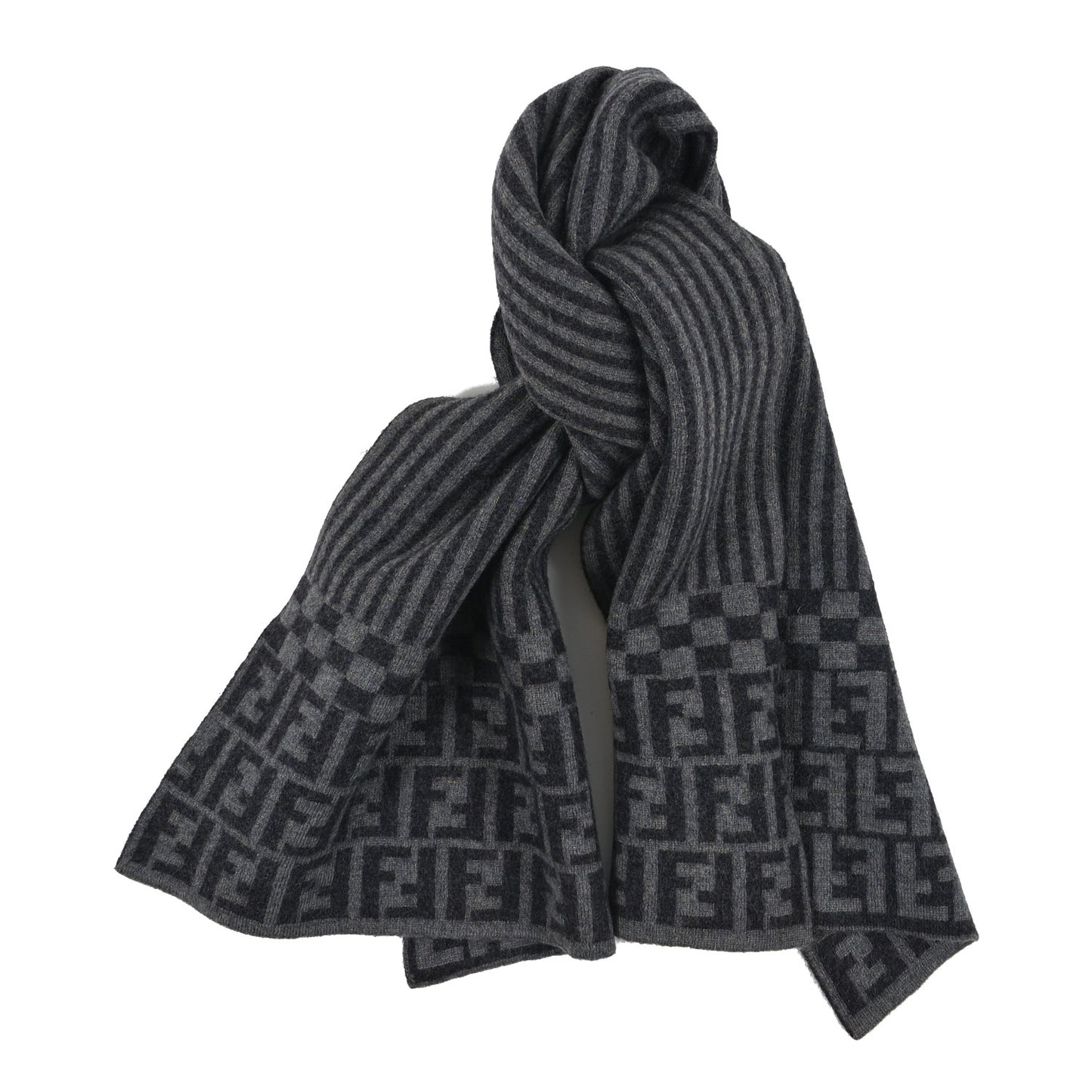 Wool FF Scarf Grey