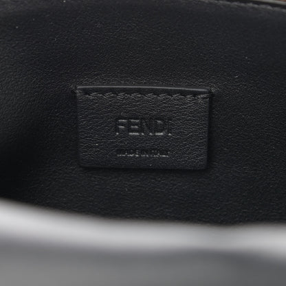 Fendi Shearling Vitello Dolce Macro FF 1974 Mini Baguette Tobacco Black 7 of 11