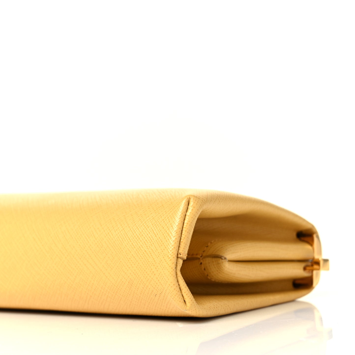 Saffiano Lux East West Frame Clutch Ginestra