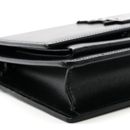 Saint Laurent Calfskin Monogram Sunset Chain Wallet Black 8 of 11