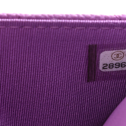 Chanel Caviar Quilted CC Filigree Wallet On Chain WOC Purple 8 of 12