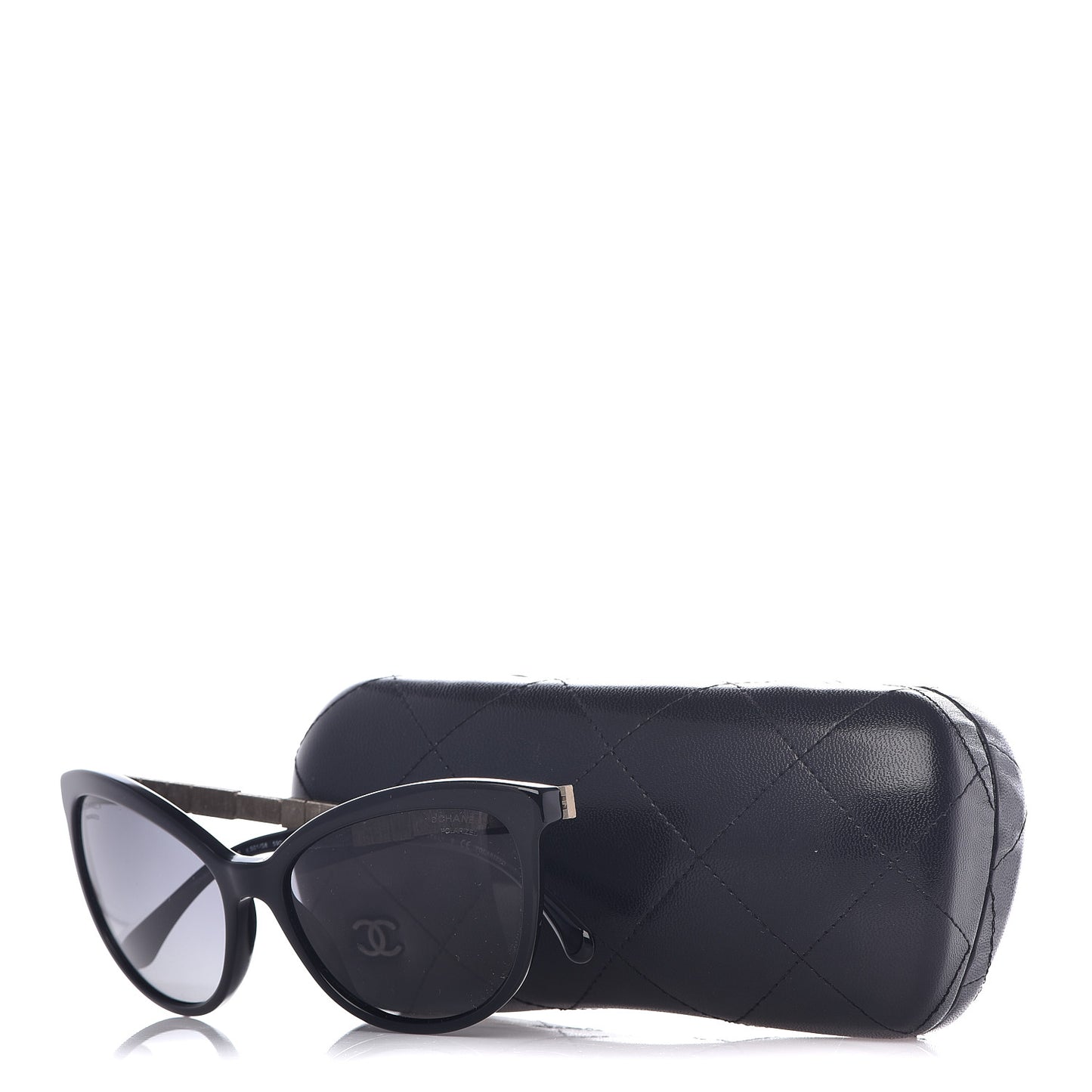 Crystal Baguette Cat Eye Bijou Sunglasses 5307-B Black