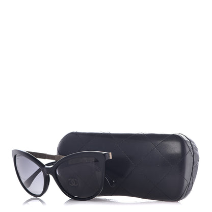Chanel Crystal Baguette Cat Eye Bijou Sunglasses 5307-B Black 7 of 7