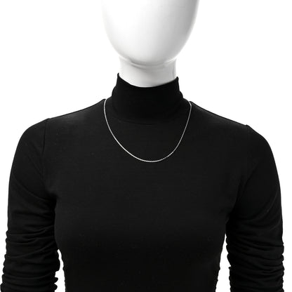 Van Cleef & Arpels 18K White Gold Trace Chain Necklace 50cm 2 of 7