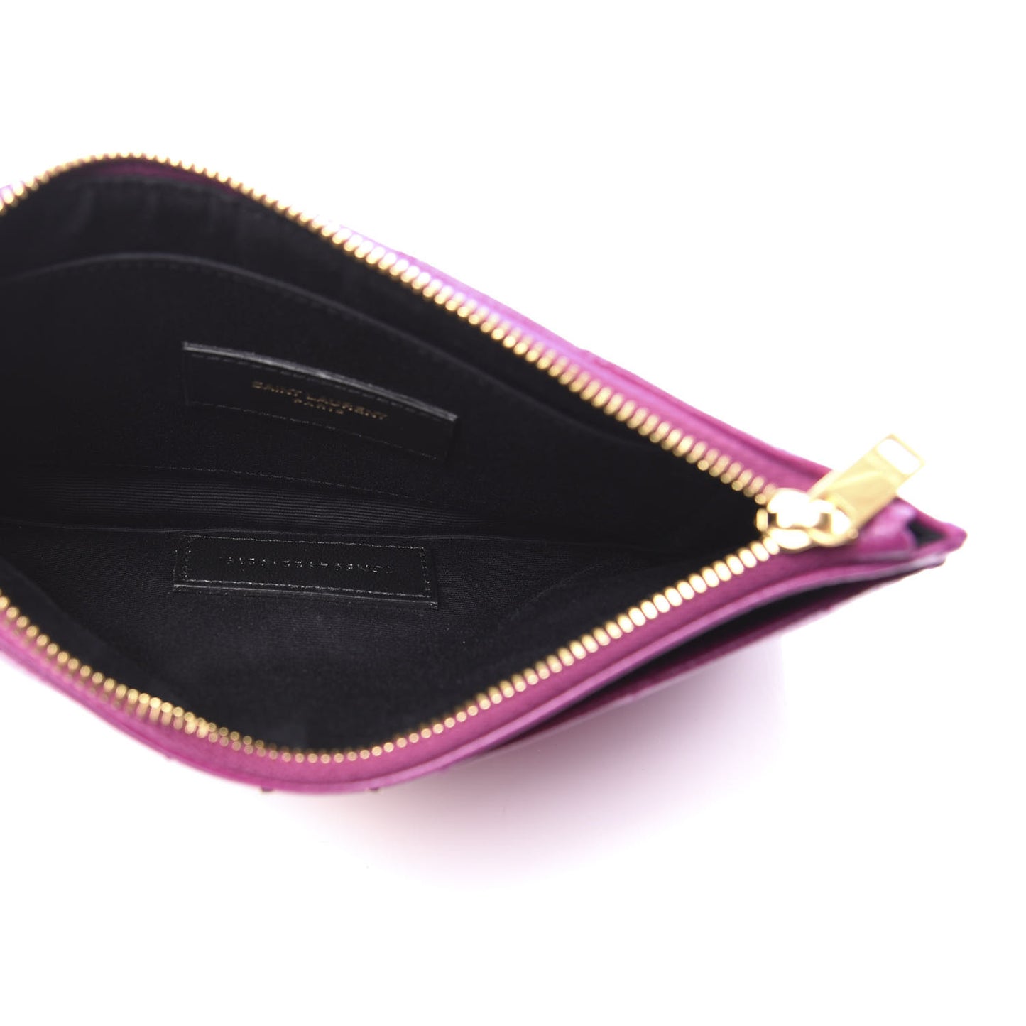 Grain De Poudre Chevron Monogram Bill Pouch Dark Grape