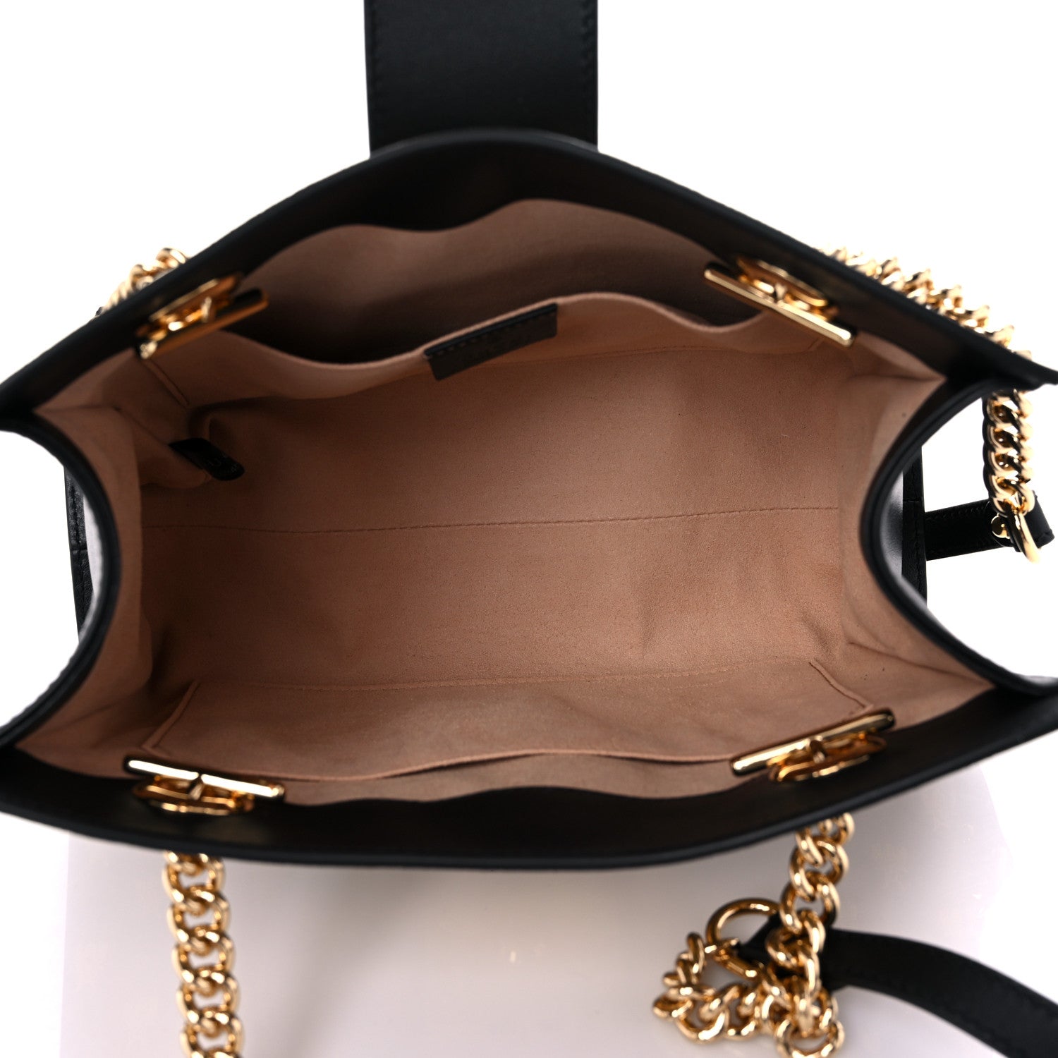 Gucci GG Supreme Monogram Bees Small Padlock Tote Beige Oro Black 5 of 9
